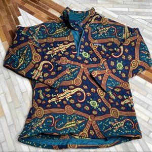 VINTAGE Patagonia Synchilla Snap T Fleece Rare Lizard Pattern